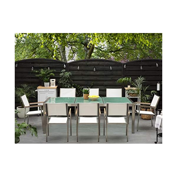 Grosseto Gartenmöbelset Weiß für 8 Personen