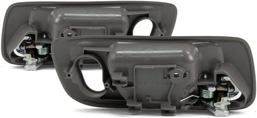 KarParts360 for Honda Accord 1998 99 00 01 2002 Interior Door Handle Driver and Passenger Side Pair Front | w/Door Lock Hole | All Submodels | Gray Bezel w/Chrome Lever | HO1352102, HO1353102