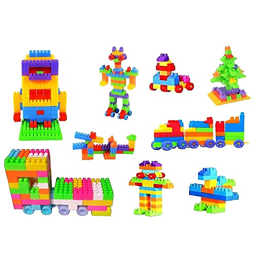 Image of Gambit Bulid Structures Interlocking Play Mat Train Blocks Set (100 Pieces) Smart Activity Fun and Learning Train Blocks for Kids - Multi-Color