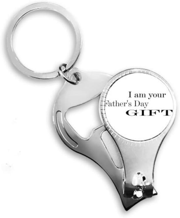 Gift Dad Father’s Festival Quote Nail Nipper Ring Key Chain Bottle Opener Clipper