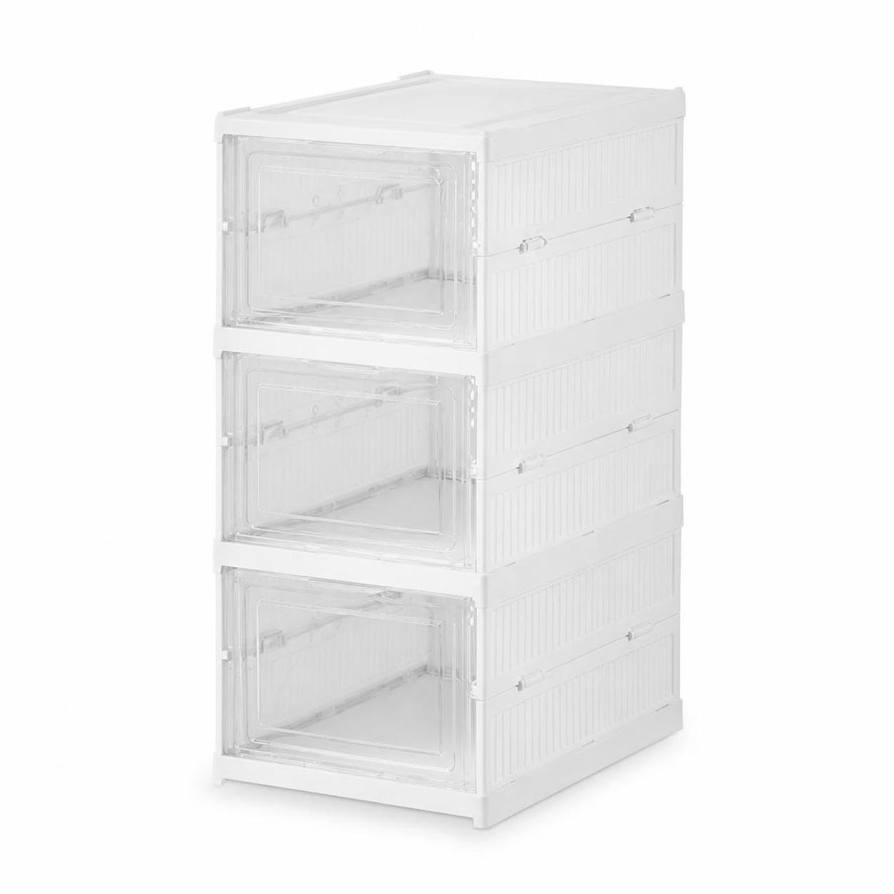 Organizer per Scarpe, Scatola Pieghevole, 3 ripiani