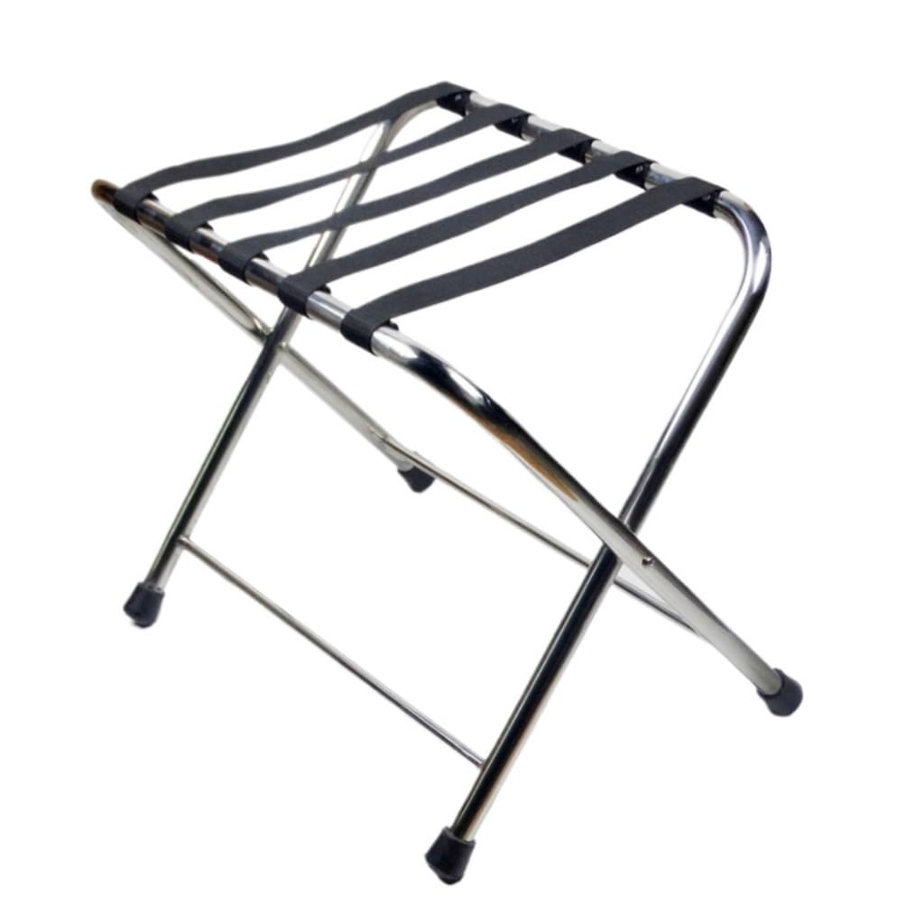 Porta Maletas Hogar Estante De Equipaje For Habitación Invitados, Almacenamiento Maletas Plegable, Suelo Acero Inoxidable, Soporte For Bolsa Viaje Portaequipajes Invitados