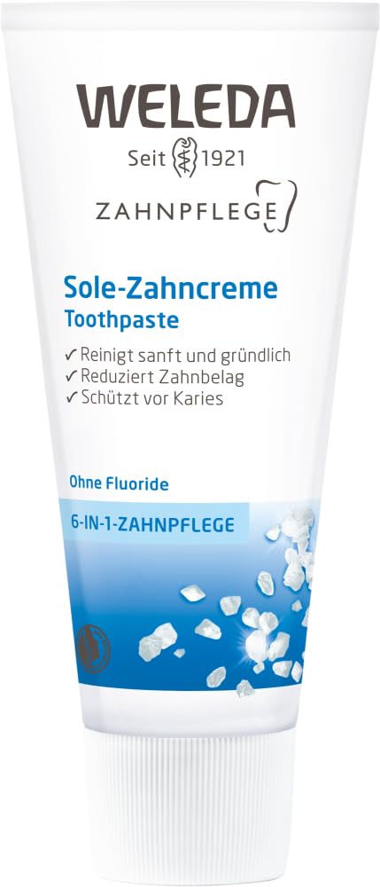 WELEDA Pasta de dientes de salmuera, 75 ml, 6 x 75 ml