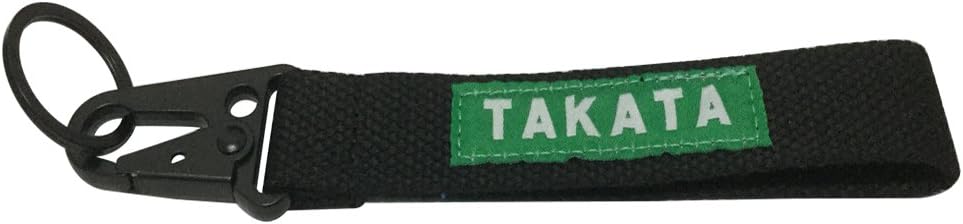 1pcs Black TAKATA Keychain Rope Strap Weave Keyring