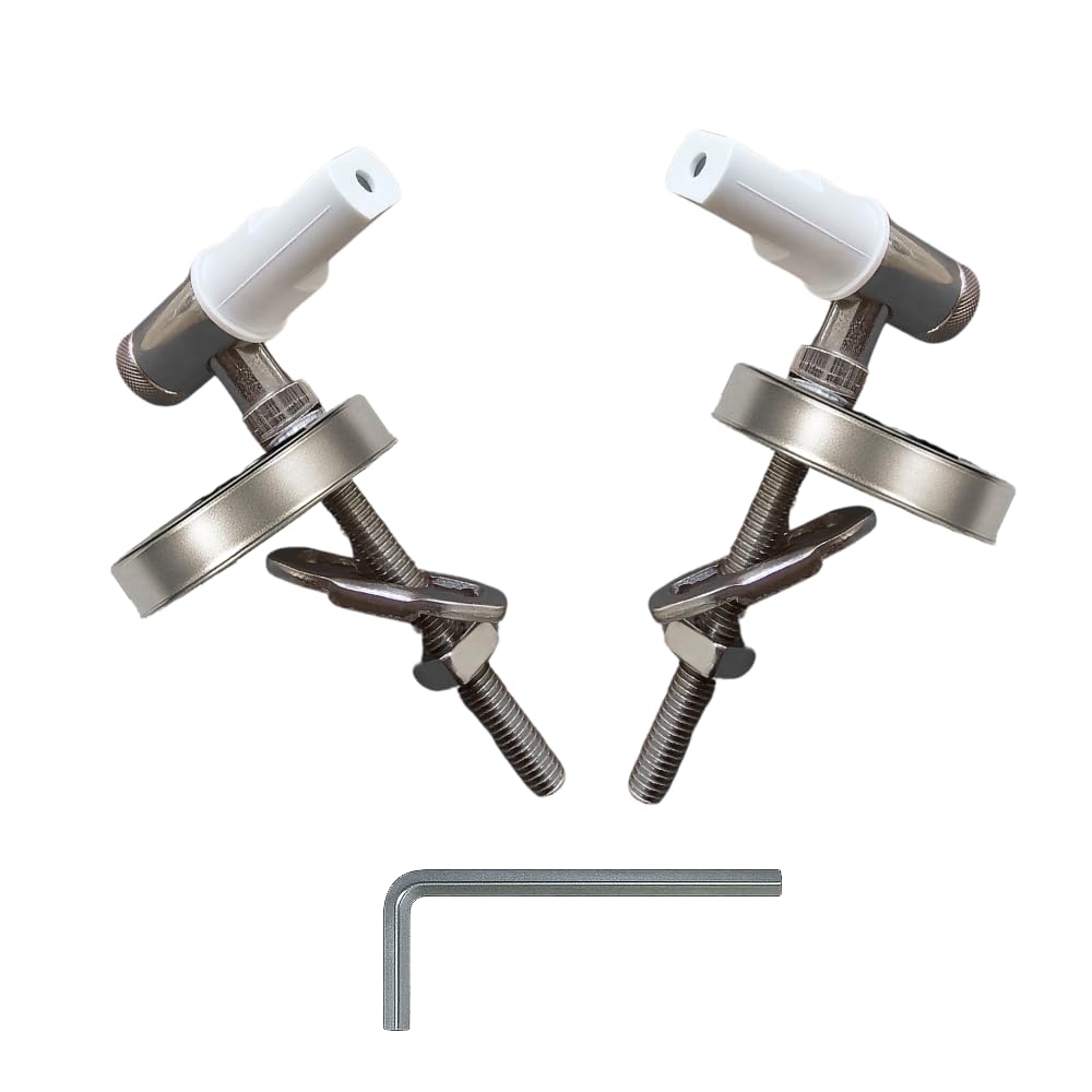HYDRO HOME - Cerniere Tavoletta WC con Fissaggio dall'Alto, Cerniere Copriwater Termoindurente Compatibili con Molti Modelli, Ricambi Tavoletta WC Made in Italy (CHIUSURA CLASSICA REGOLABILI)