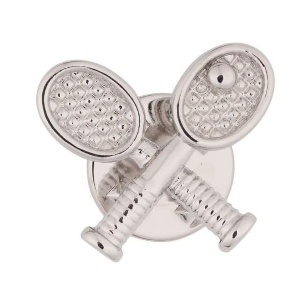 Silver Tennis racket Metal Lapel Pin For Men-image-24