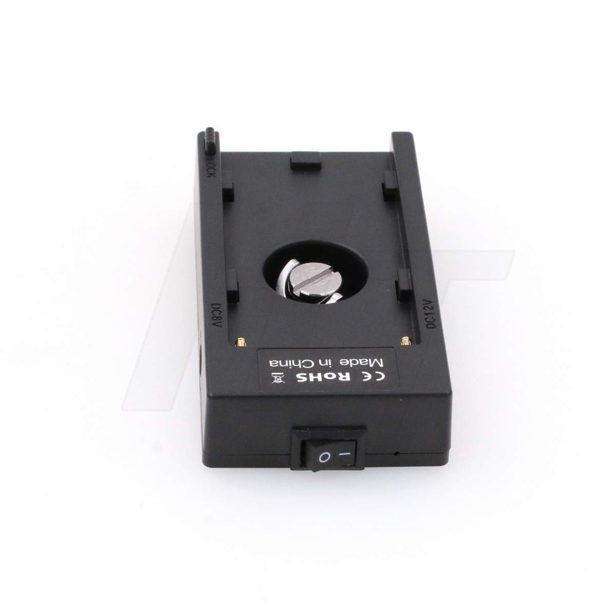 HangTon NP-F970 Batterie-Montageplatte, 12 V, 8 V DC Ausgang, Netzadapter für DSLR-Kamera-Monitor, An-/Aus-Schalter (mit 1/4-Zoll-Schraube) (WY-F01B)