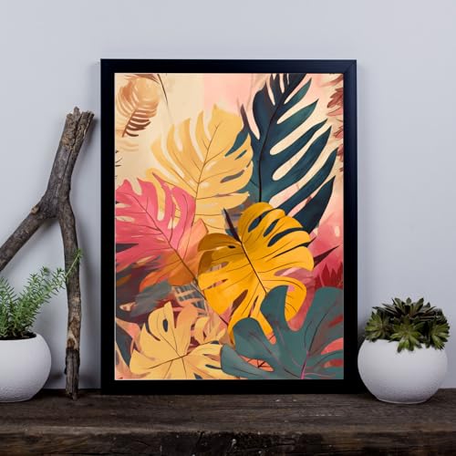 Décoration murale tropicale feuillage multicolore Spiffing Prints cadre petit format - 6