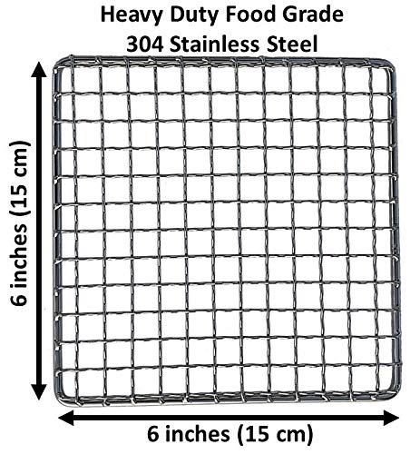 Branded Boards Bushcraft Grelha inoxidável para churrasco, tábua de corte de bambu, bolsa de cordão