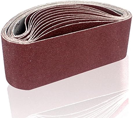 Coceca 3x21 Inches Sanding Belts (75x533mm), 12pcs 80 Grits Aluminum Oxide Sanding Belt for Belt Sander