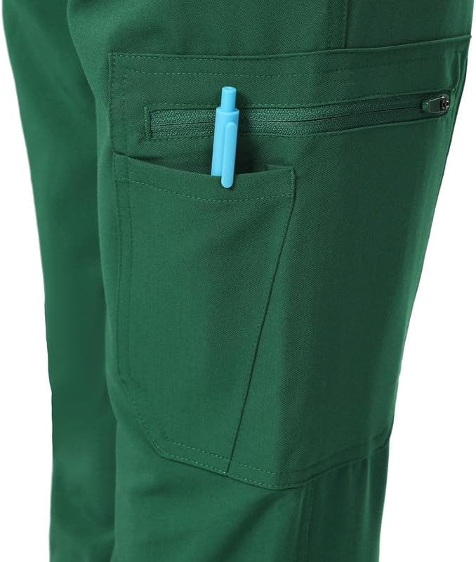 Uniforms World Track Scrubs Set for Women — Classic fit Top & Straight Pants, Yoga Waistband, 9 Pockets, Anti-Wrinkle - Image 5