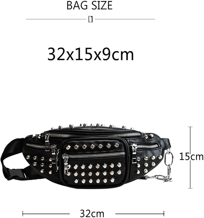 Amazon.co.jp: パンクウエストポーチ セクシー スタッズ