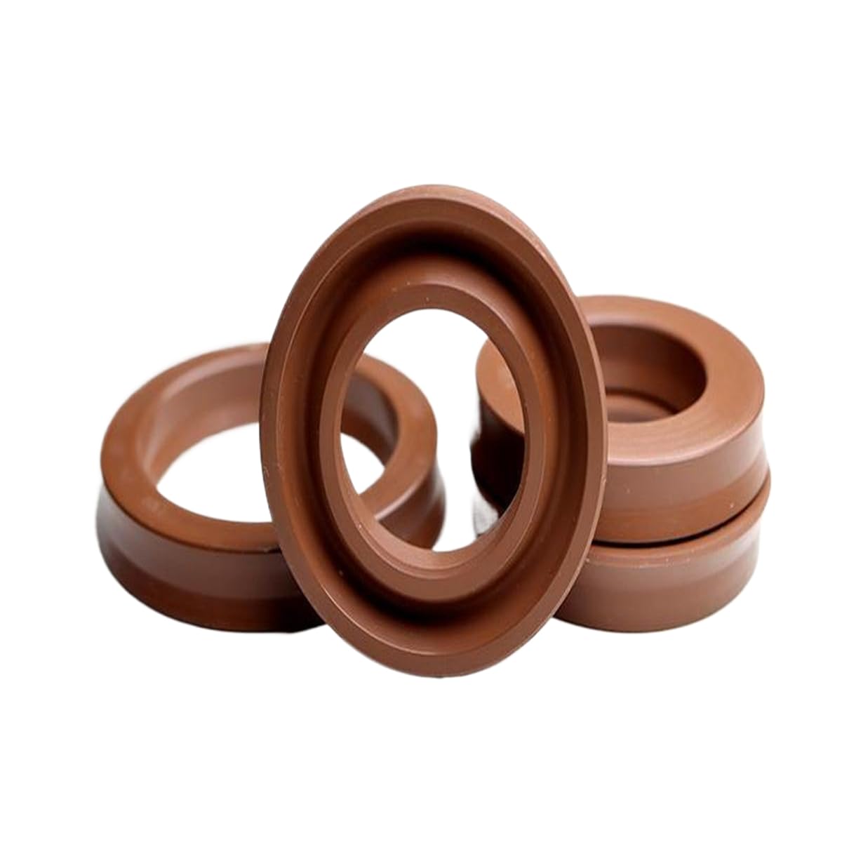 5Pcs Fluoro Rubber Oil Seal Inner Diameter 25mm, Outer Diameter 35mm, Thickness 7mm, Brown, 25x35x7mm
