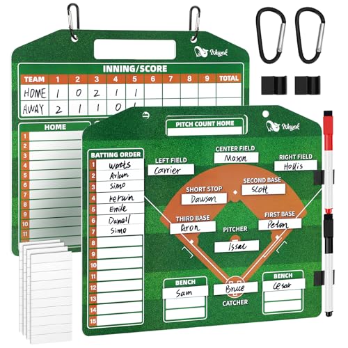 WISYOK Double-Sided Magnetic Baseball Lineup Board for