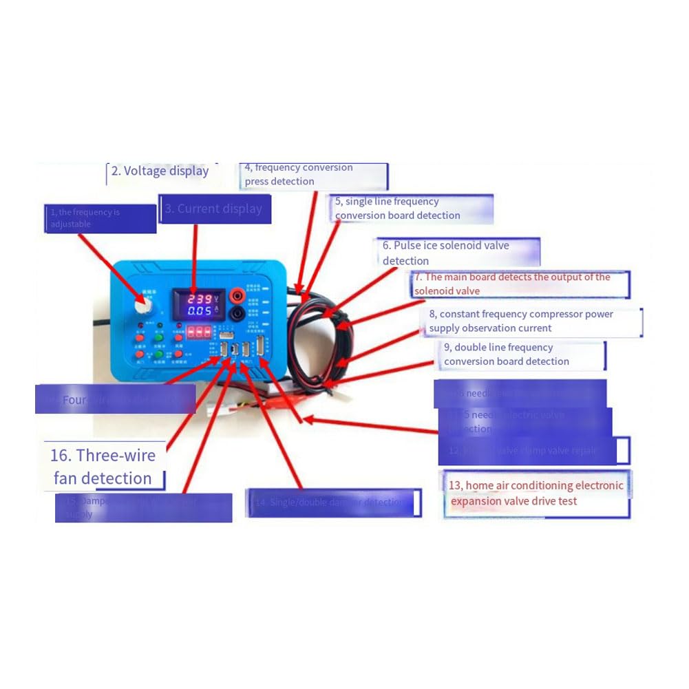 Probador de Placa Inversora de Compresor de Refrigerador de 220 V Válvula Solenoide de Pulso Inversor de Refrigerador Prueba Universal
