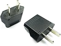 Vista 3 de ALINNA Adaptador de enchufe de EE. UU., UE AU CN a Estados Unidos Adaptador de enchufe de viaje Convertidor de corriente de CA (paquete de 2)