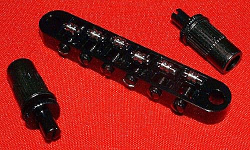 MINHTOANBV Guitar Parts Tuneomatic Bridge Roller Saddles - Black
