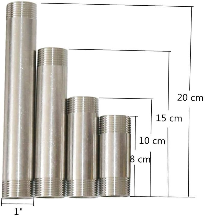 Hose Connector Adapter Stainless Steel 1" Double Male Thread Connector Pipe Length 8/10/15/20Cm Garden Water Connector Shower Rod Extension Tube Joint (Diameter : 20Cm X 1 Inch)/20Cm * 1 inch