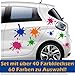 Pegatina para coches (40 manchas de colores aprox. 4 cm hasta 12 cm) KT-0066-ES