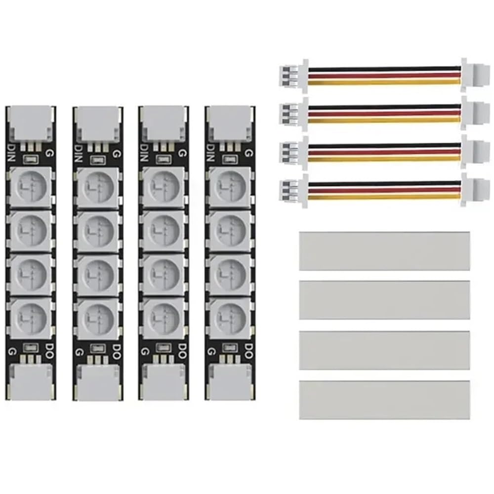 Tiras de luz LED 5V 2812 para drones FPV pack de 4 unidades de iluminación multicolor 5