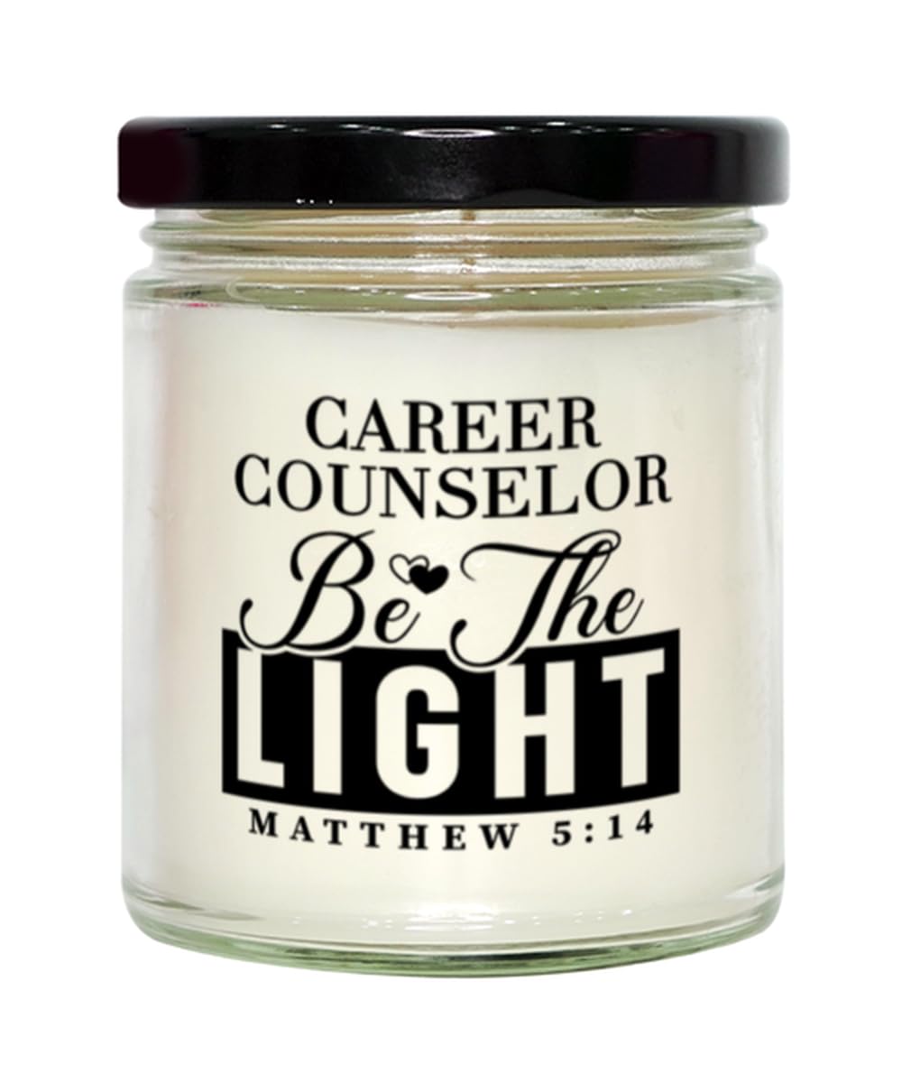 Bible Verse for Career Counselor Candle,Christmas Gifts for Career Counselor Be The Light Mattew 5:14 Gifts for Women Coworker Career Counselor Birthday Candle Christmas Gifts, Housewarming, Soy Wax,