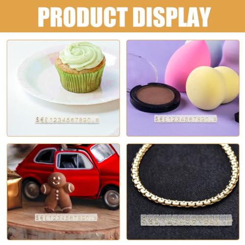 Soportes de etiquetas de precio dorados PRETYZOOM ajustables para joyerías y tiendas comerciales 6