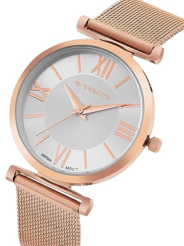 Image of Giordano Analog Stylish Watch for Women Water Resistant Fashion Watch Round Shape with 3 Hand Mechanism Wrist Watch for Girls & Ladies to Compliment Your Look /Ideal Gift for Female - GZ-60061