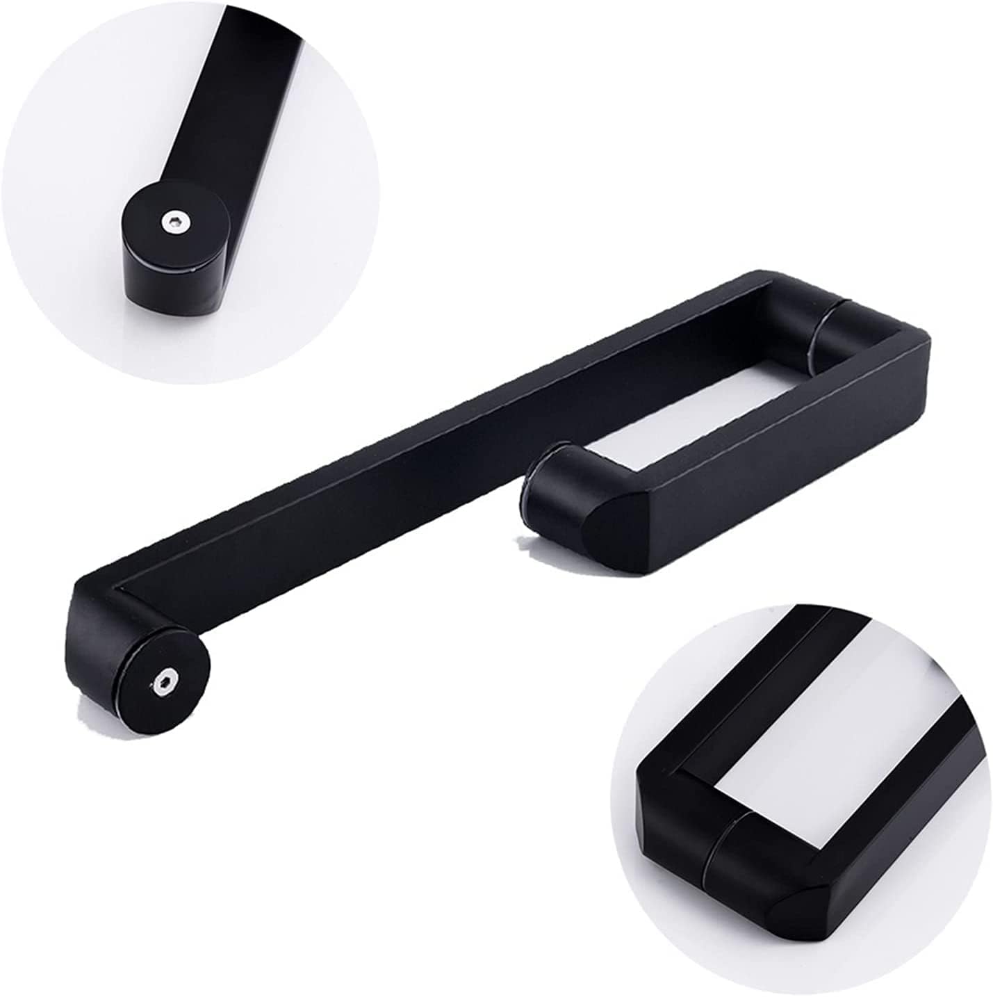Shower Pull Push Door Handles,2 Pack Push and Pull Glass Door Handle Matte Black Paint 304 Stainless Steel Push-Pull Door Handle - Door Knob Replacement(Size:300mm+450mm) (Color : Black, Size : 225m