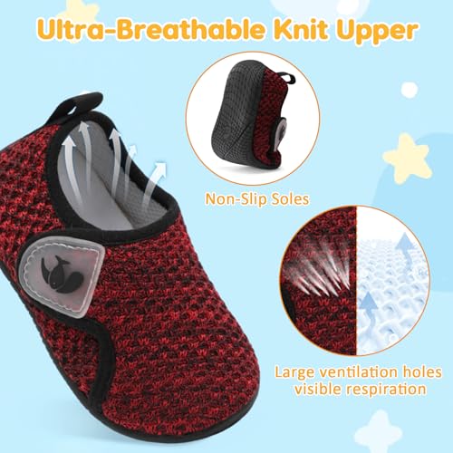 Image of FEETCITY Toddler Walking Shoes Slip On Toddler Shoes Boys Girls Kids Sports Sneakers Casual School Shoes Barefoot Shoes