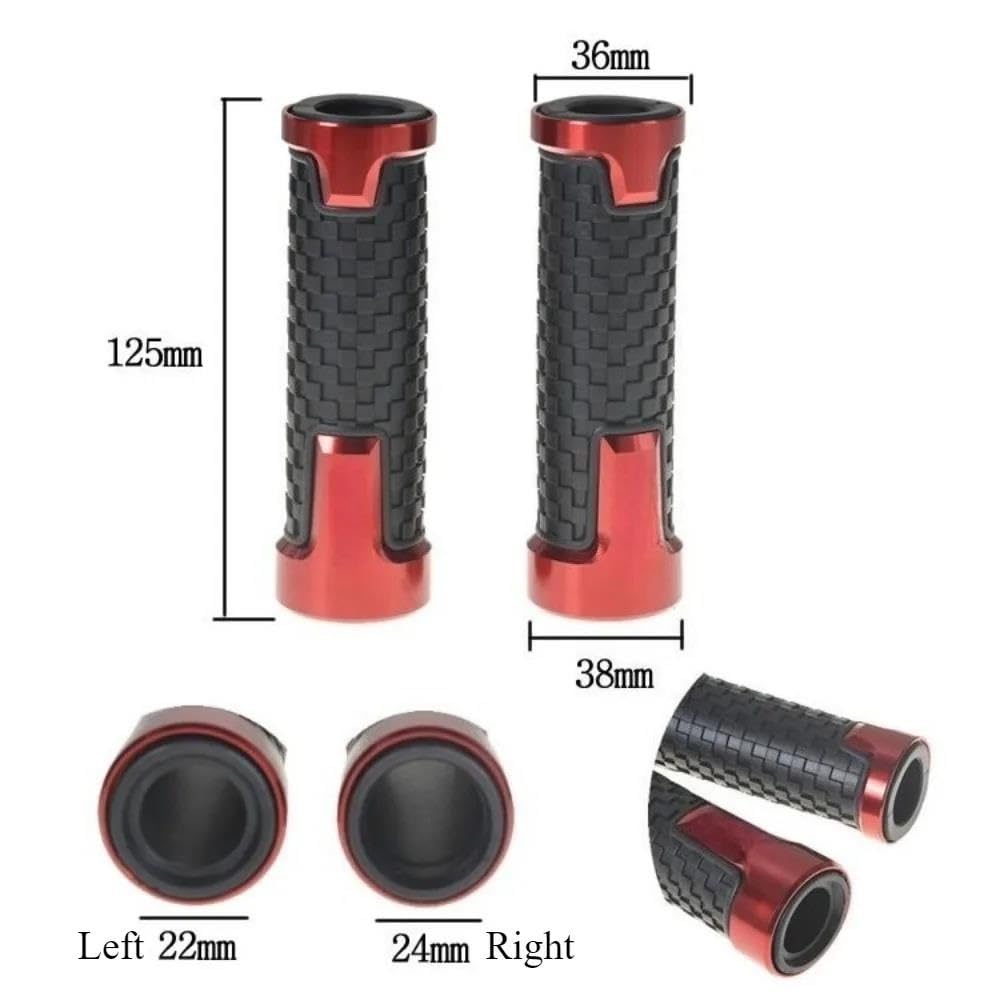 7/8" 22MM Per ZX14R Z500SE H2 ZX6R Z1000 XZ10R 2001-2026 Manubrio Motocicletta Impugnature Estremità Manubri Impugnatura manubrio moto