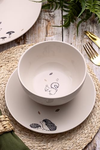 Price & Kensington Woodland Side Plate 20.7 cm Microwave and Dishwasher Safe Novelty Style Made from Stoneware Stylish Dinnerware - Image 3