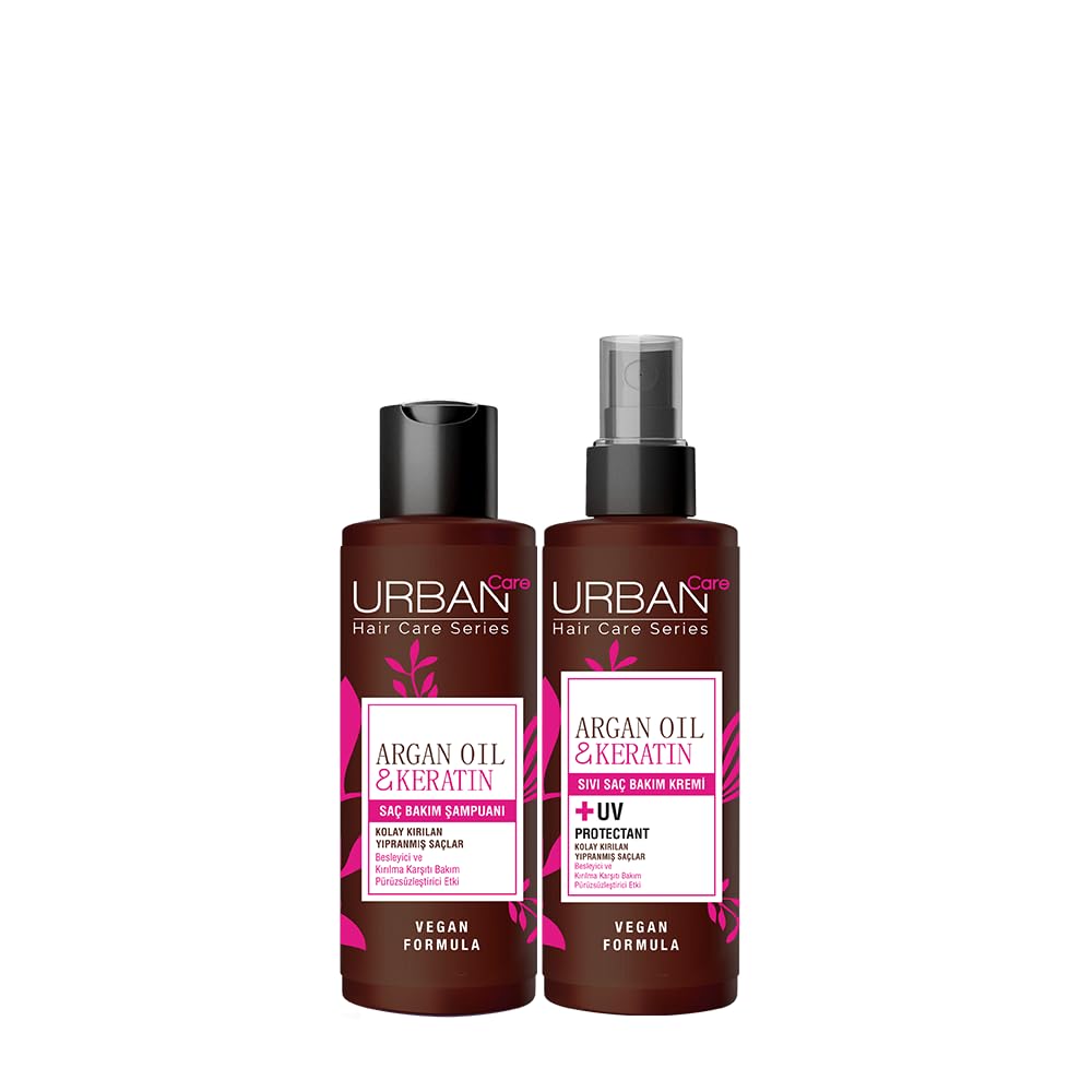 URBAN Care Şampuan 100 ml + Sıvı Saç Kremi 100 ml Argan Yağı & Keratin 2'li Set