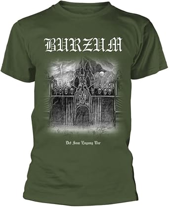 Burzum Mens Det Som Engang VAR Green T-Shirt Medium Green
