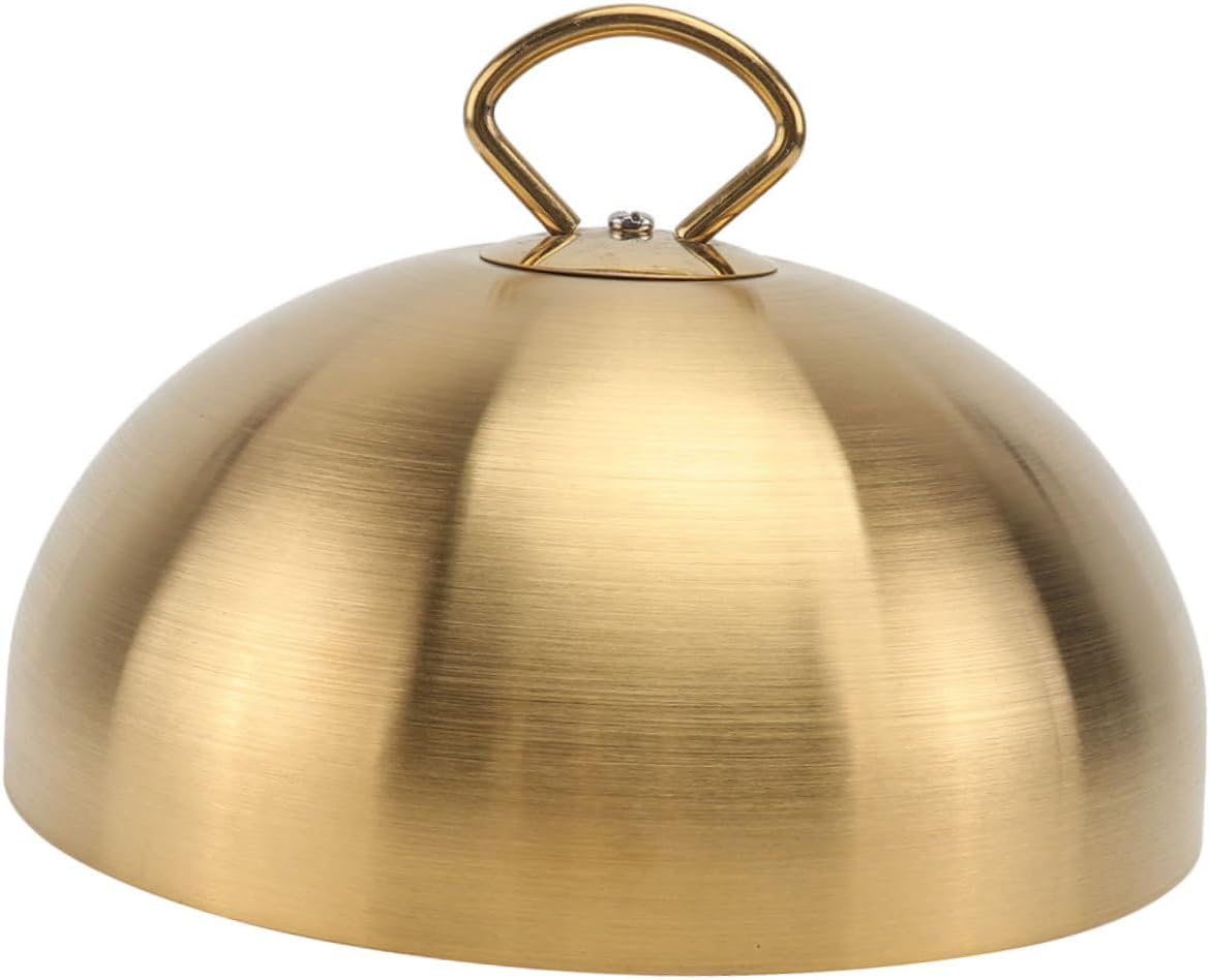Delicate Stainless Steel Dome Food Cover Splashing Protective Cover for Cooking Bbq Kitchen Accessory Easy to Handle Keeps Food Fresh