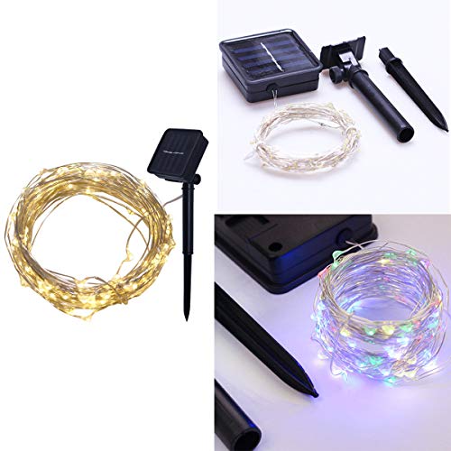Preisvergleich Produktbild LED Micro Lichterkette Drahtlichterkette Batterie betrieben Silberdraht Warmweiß Wasserdicht String Fairy Light Batterie Lichterkette für Hochzeit im Freien saisonale Dekorationen