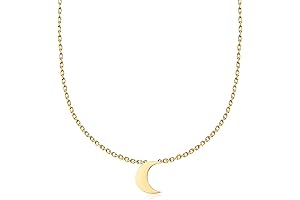 14k Gold Crescent Moon Solid Gold Necklace - The Perfect Celestial Accessory