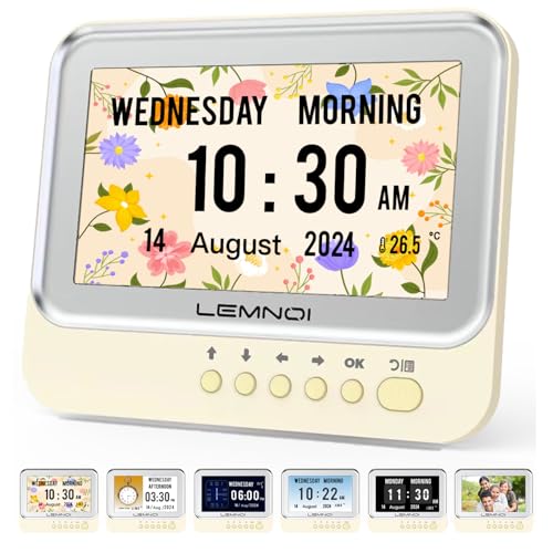 Lemnoi SG9 7 Inch Dementia Clock,Digital Calendar Clock thumb #1