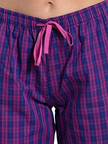 Image of Jockey RX06 Women's Super Combed Cotton Woven Fabric Relaxed Fit Striped Pyjama with Side Pockets (Checks & Prints May Vary)