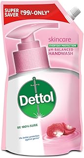 Dettol Liquid Handwash Refill – Skincare Hand Wash- 675ml | pH Balanced | 10x Better Germ Protection