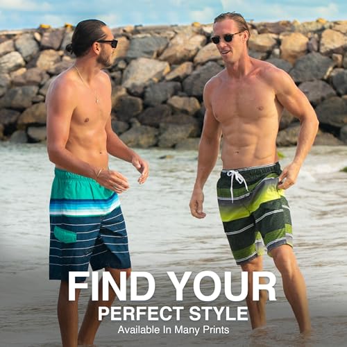 Image of Kanu Surf Men's Big Viper Extended Size Stripe Swim Trunk