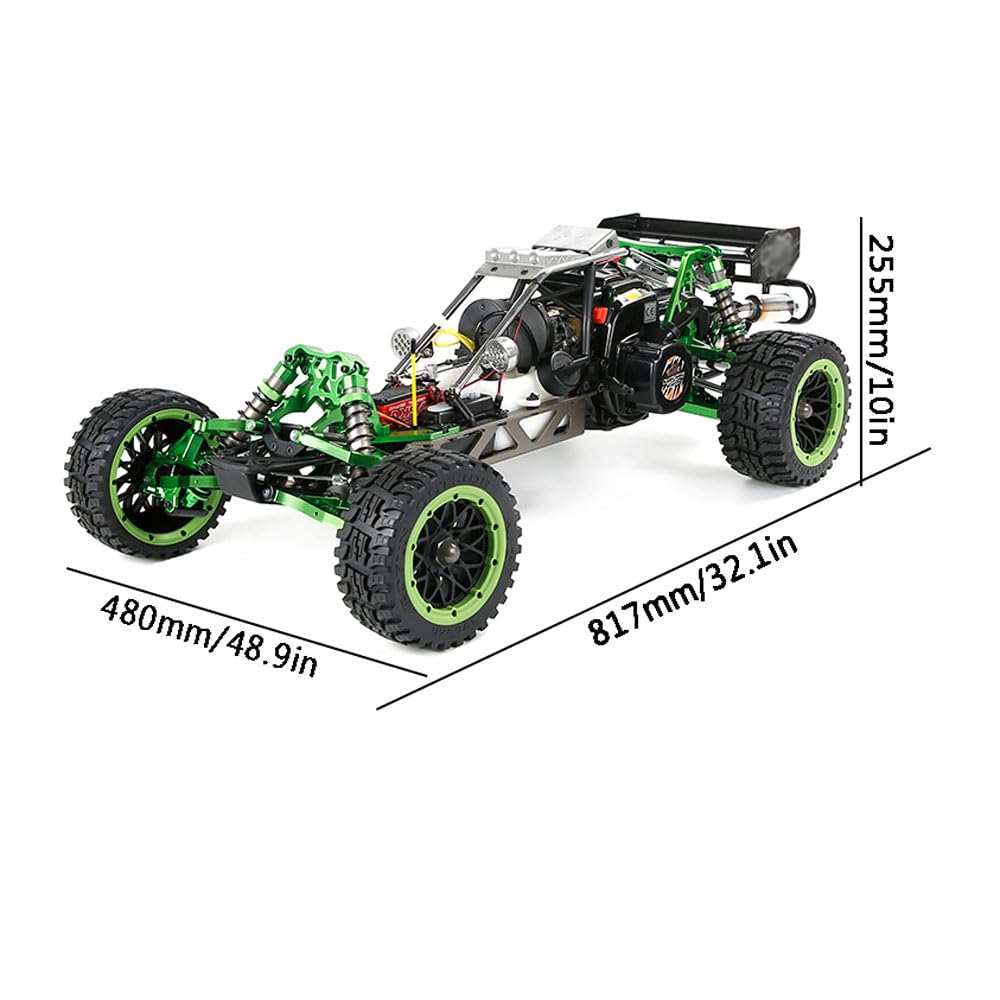Veicolo Fuoristrada Telecomandato Ad Alta velocità in Scala 1/5 Veicolo Fuoristrada per Adulti Hobby Auto da Corsa 45CC Alimentato A Benzina RC Monster Car Regalo per Il Fidanzato
