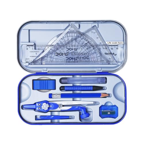 Image of DOMS ENGINEO GEOMETRY BOX AND MATHEMATICAL DRAWING INSTRUMENT (2 IN 1 CONVERTIBLE LEG JOINT)