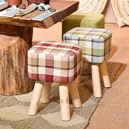Taburetes para pies en el salón y descalzador de madera roja para la entrada de casa 3