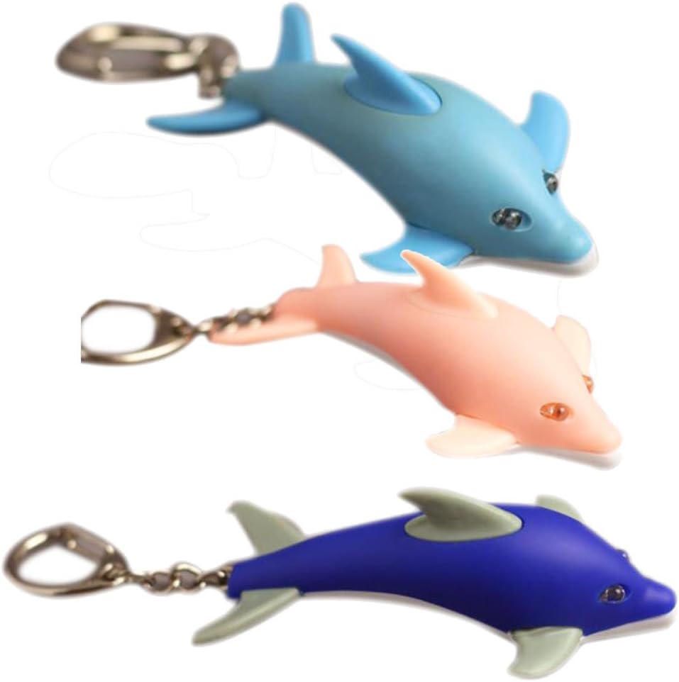 Pack of 3pcs Dolphin Sound & light Keychains