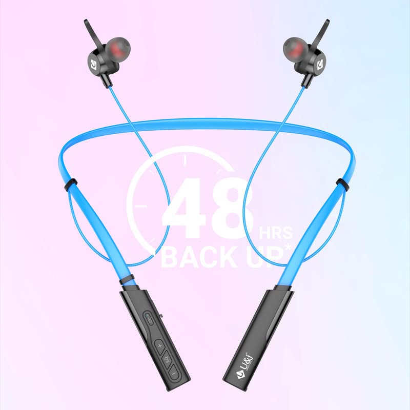 Image of U&I Melody 48 Hrs Battery Backup Bluetooth Neckband with Sound Equalizer, Quick Charge and Media Control