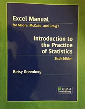 Paperback Excel Manual for Moore's Intro to the Practice of Stats Book