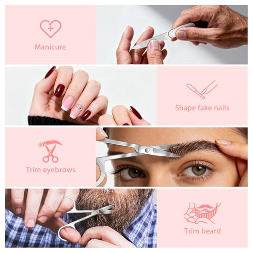 Image of MORGLES Tweezers Set for Men 9 Pcs Nail Clipper Kit with Case for Grooming