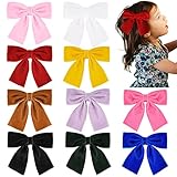 10Pcs Velvet Hair Bows Girls Hair Clip Ribbon Accessories for Baby Toddlers Teens Kids