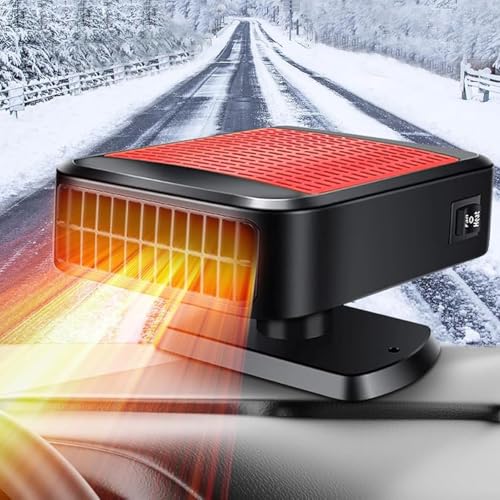 KQLHLHDYZ Calentador de coche de 12 V y 200 W, calentador portátil para coche, 2 en 1, calentamiento y enfriamiento rápido, desempañador de parabrisas automático, calentador de parabrisas de automóvil
