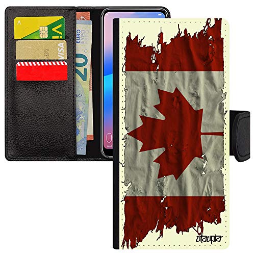 Coque Samsung Galaxy A31 portefeuille drapeau Canada étui rabat porte carte foot